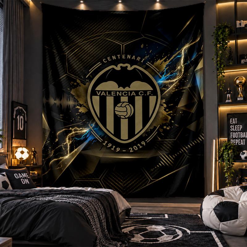 Wall Hanging Tapestry Valencia FC Print Cloth for Living Room Bedroom Home Decor