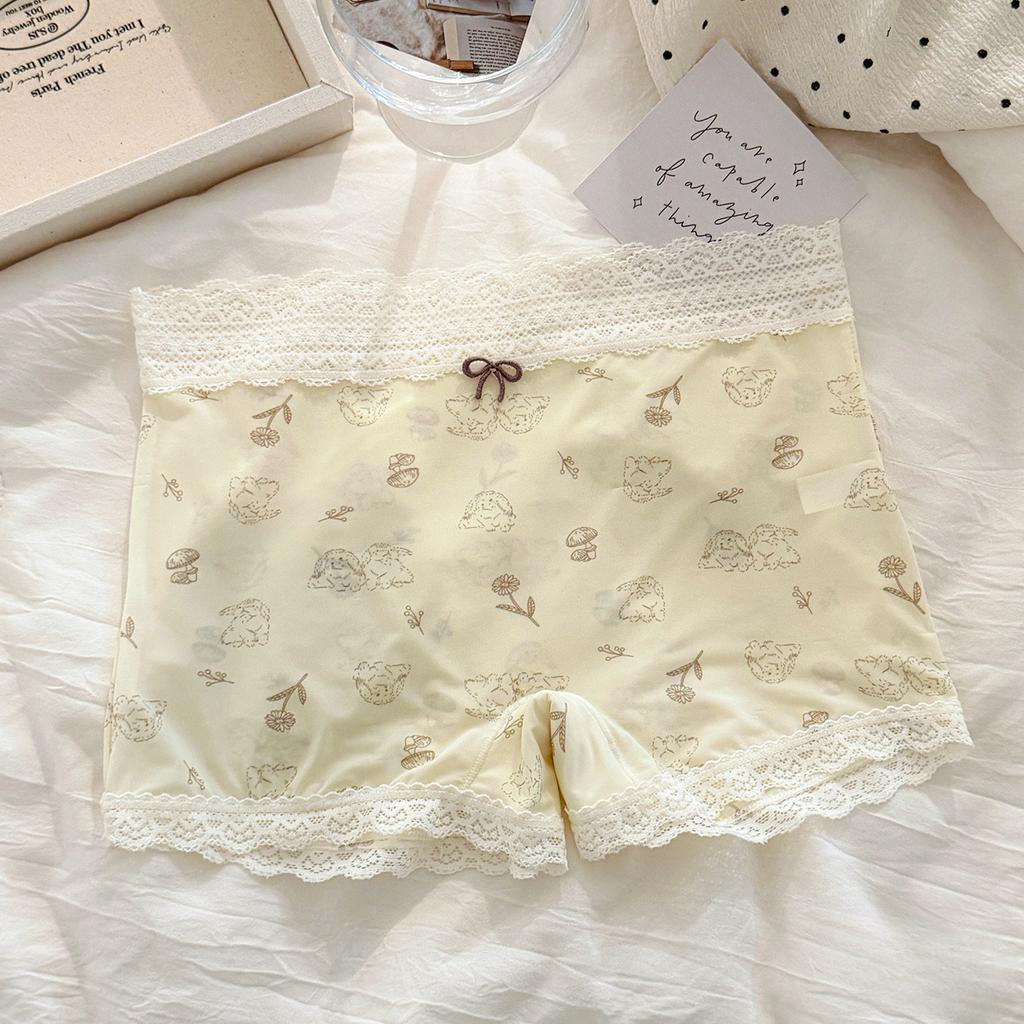 Women's Summer New Floral Antibacterial Lengthened Crotch Traceless Comfortable Breathable Mid-waist Panties