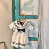2025 New Girls' Chinese Style White One-Piece Swimsuit - Holiday Fashion Swimwear