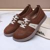 Shoes women's 2025 spring new fashion soft-soled casual shoes non-slip versatile lace-up sports shoes round head flats
