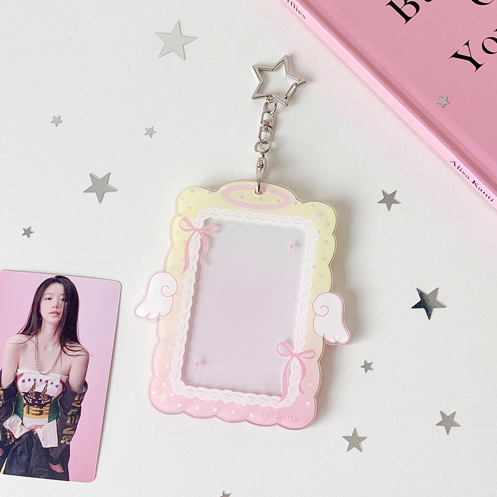 Original Angel Wings Three-Inch Instax Protective Card Sleeve - Small Card Display Storage with Pendant.