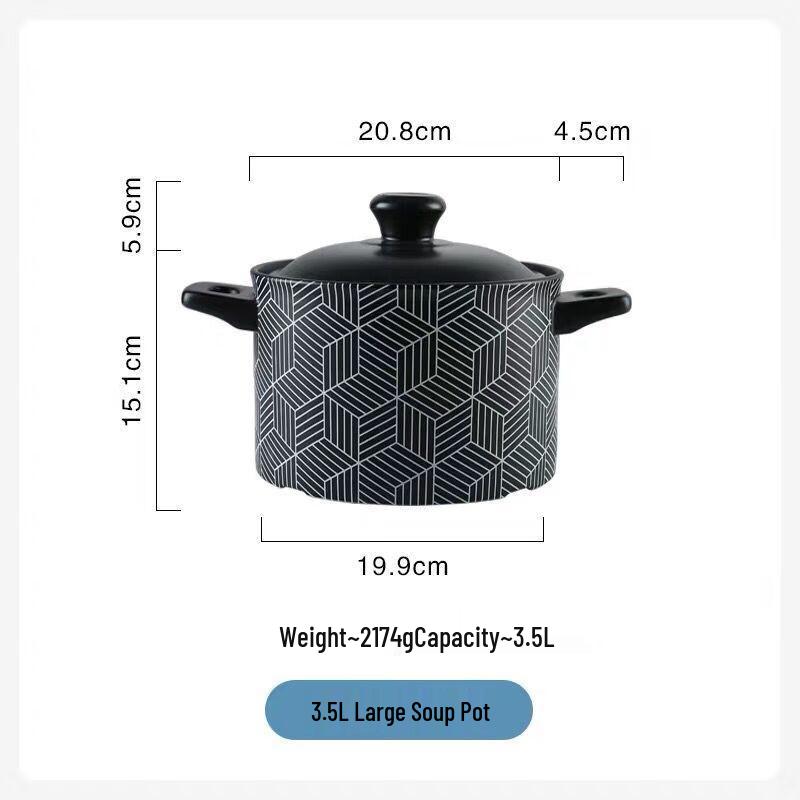 ZMR Chinese Ceramic Casserole and Stew Pot