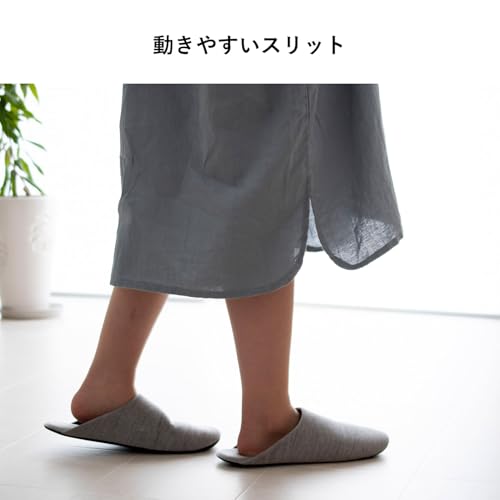 [Tramparan] Bath Gauze Dress - Wearable Towel Loungewear - Lightweight Summer Gauze Dress - 100% Cotton - (Navy)