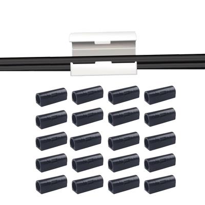 Neyiem Kabel-Wandhalterung für versteckte, robuste, abnehmbare Kabel, zur Organisation elektrischer Leitungen, schwarzer Clip, Befestigung, Aufbewahrung, Autos, Verkabelung, doppelseitig