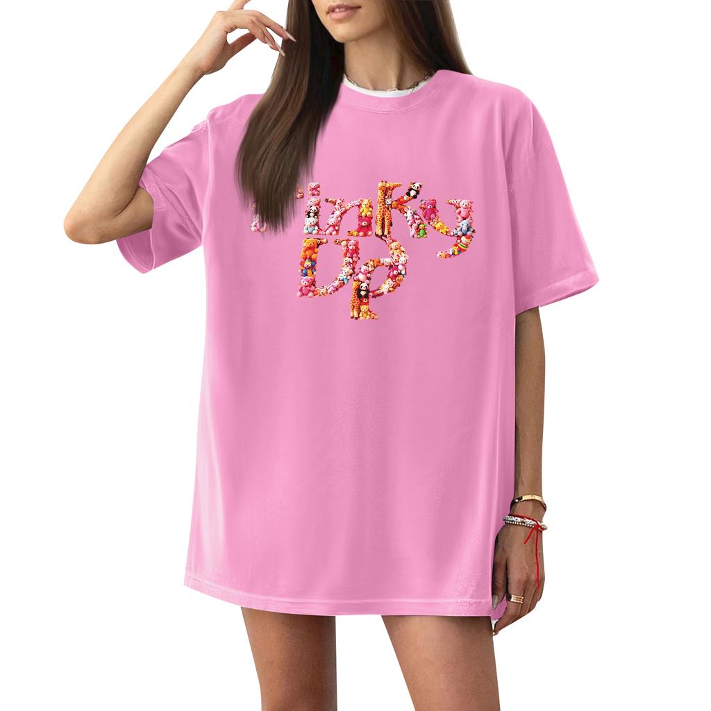 Women's Casual Letter Print Short-sleeved Top T-shirt