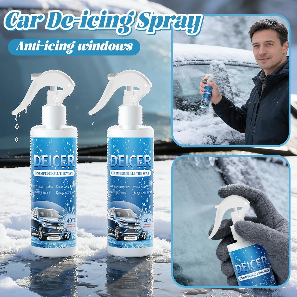 Auto Windschutzscheibe Schnee Schmelz Beschichtung Spray, 250ML Enteiser für Auto Windschutzscheibe, Windschutzscheiben Enteisersprays, Für viele Autos (1 Stück)