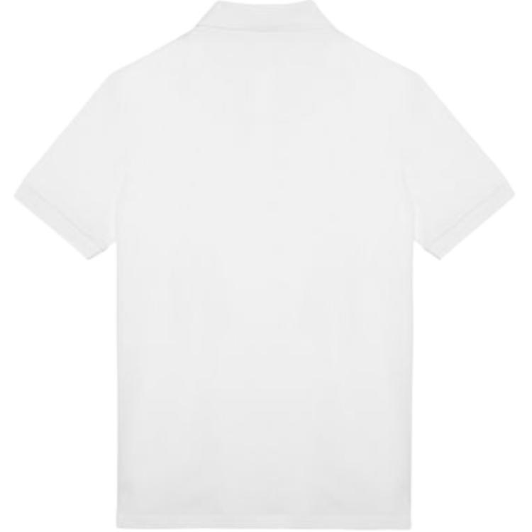Moncler Solid Color Logo Embroidered Fitted Polo Shirt Men Tops White 8A00022899P0002
