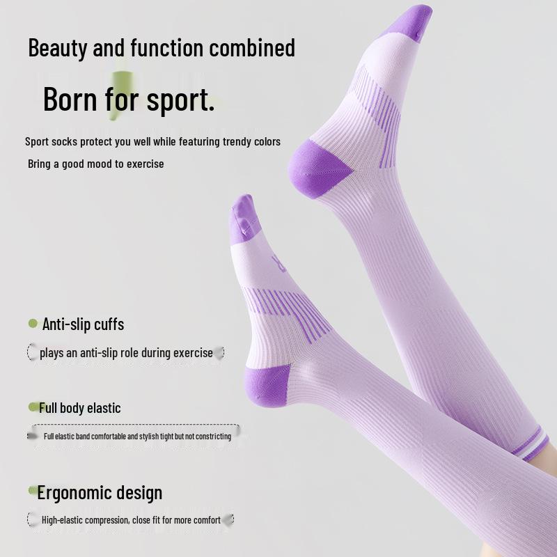 Unisex Kompressionsstrumpor för Sport - Ideala för Löpning, Hopprep och Utomhusaktiviteter