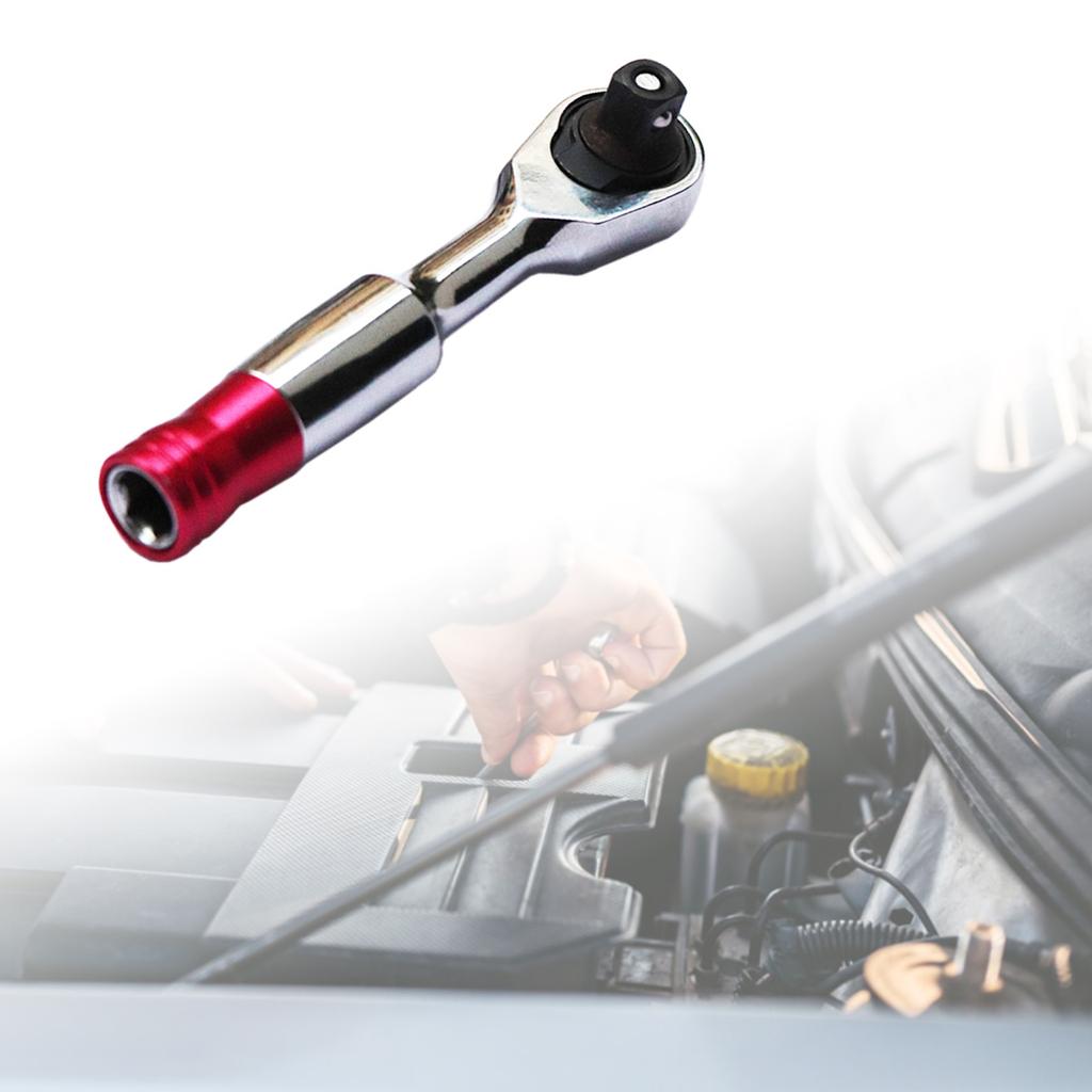 1/4 Zoll Ratsche Antrieb Ratsche Steckschlüssel Werkzeug Multifunktional Schnellverschluss DIY Handwerkzeug Ratschengriff Schraubenschlüssel