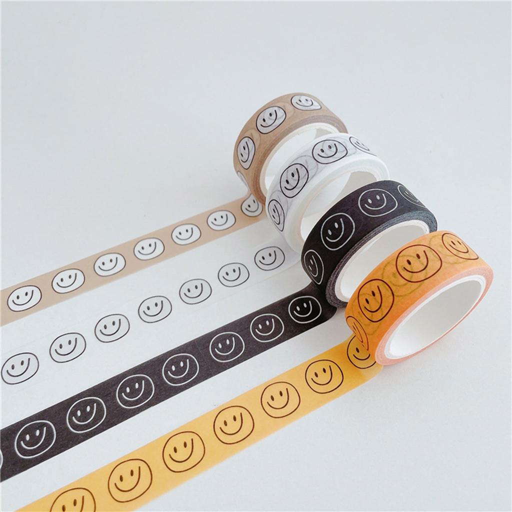 Smile Face Themed Masking Tape Cartoon Masking Tape Scrapbooking Decorative Tape for Scrapbooking Journal Photo Album