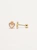Minimalpiercing 14K Twist Heart Piercing Earrings