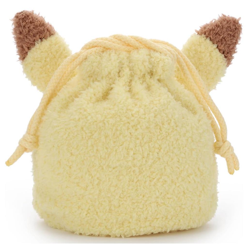 Takara Tomy Arts (TAKARATOMY A.R.T.S) Pokémon PokéPiece Plush Drawstring Bag, Pikachu Plush, Approximately 18cm Tall