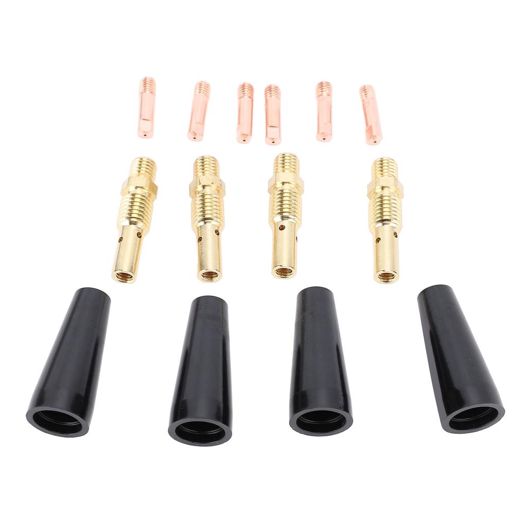 48 Pcs Set Flux Core Gasless Nozzle Kit MIG Welding Gun Accessory KP1939 1 Flux Core Nozzles 0.9mm Tips Gas Diffusers