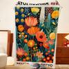 Artist Y-Yayoi K-Kusama Throw Flannel Throw Blanket, Lightweight Cozy, Durable Washable Cute Cool