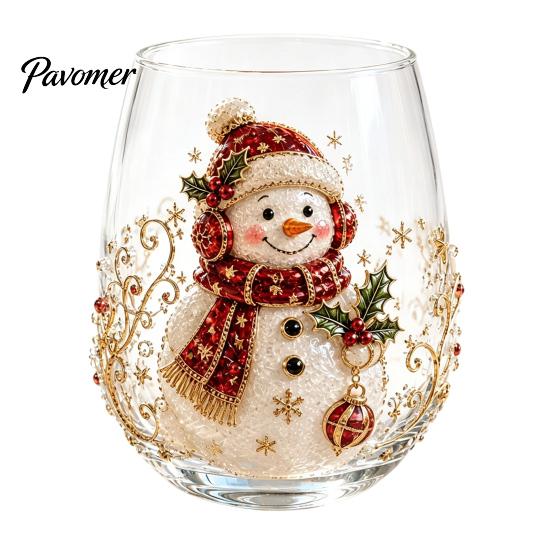 Bicchiere da Bere di Natale Creativo Trasparente con Motivo di Babbo Natale, Tazze da Tè Estetiche 3D Goffrate, Decorazione per la Casa delle Feste con Albero Ghirlanda Calzini