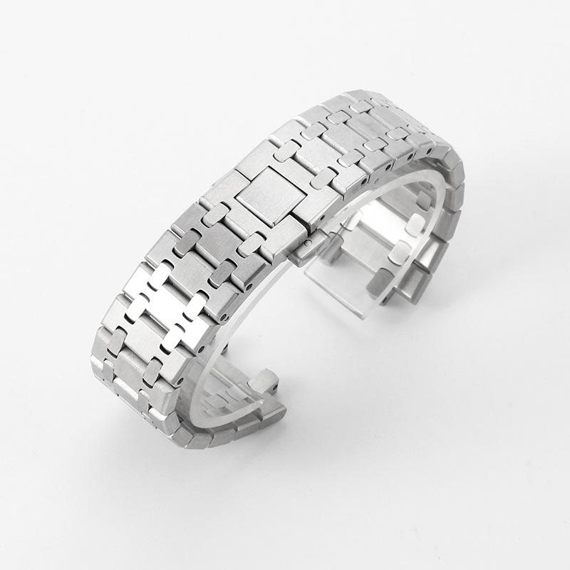 

26mm Stainless Steel watch strap For Audemars Piguet Royal Oak AP15400 AP15500 watchband men Bracelet Wristband Accessories 26mm срібний