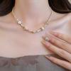 Multi-faceted Pearl Sparkling Gravel Necklace Women's Light Luxury Millet Beads Beaded Neck Chain Accessories Temperament Collarbone Chain