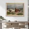 Vintage Rustic Country Horse Mountain Forest Lakescape Art Posters Canvas Painting Wall Prints Pictures for Farmhouse Home Decor
