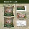 Boho Wildflower Meadow Floral Print Pillowcase 18x18 Inch Cottagecore Garden Art Throw Pillow Cover for Bed and Home Decor
