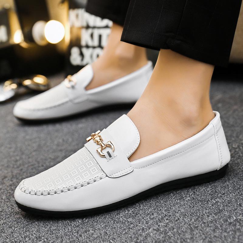 Spring and summer new Doudou shoes small leather shoes soft sole personalized driving lazy casual shoes 39