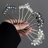 Fashion Zircon Pearl U-Shaped Hair Sticks New Chinese Style Hair Stick for Women Bun Comb Hanfu Hair Clips Hair Accessories