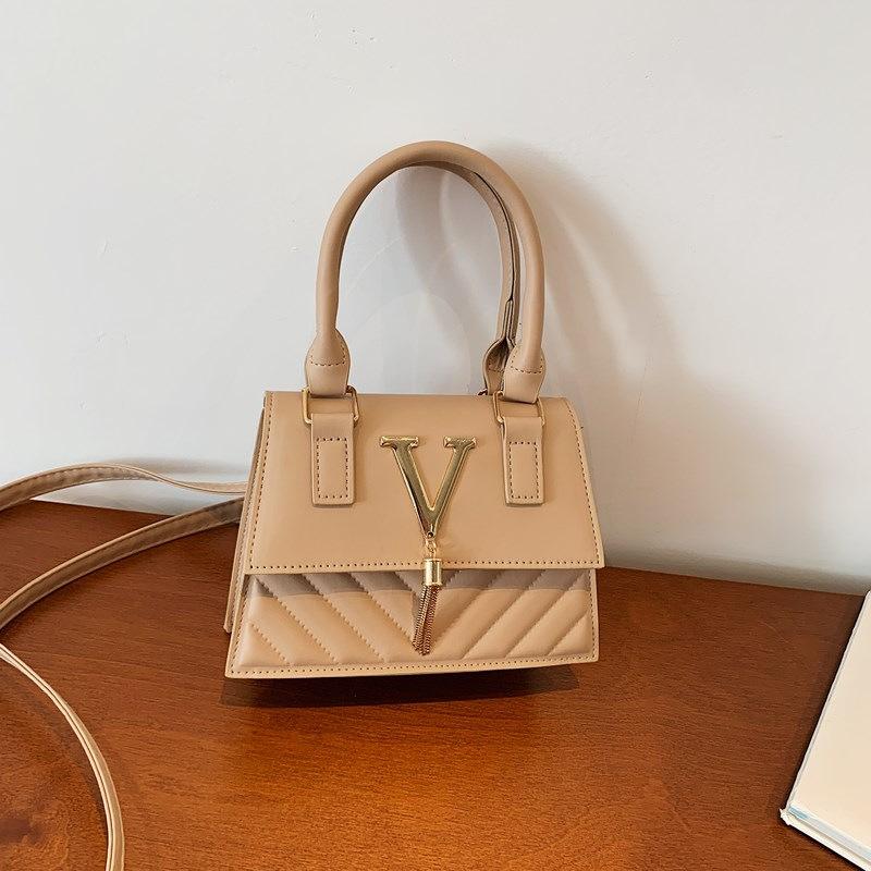 

pu women s bag small square bag new shoulder bag simple handbag messenger bag high-end bag хаки