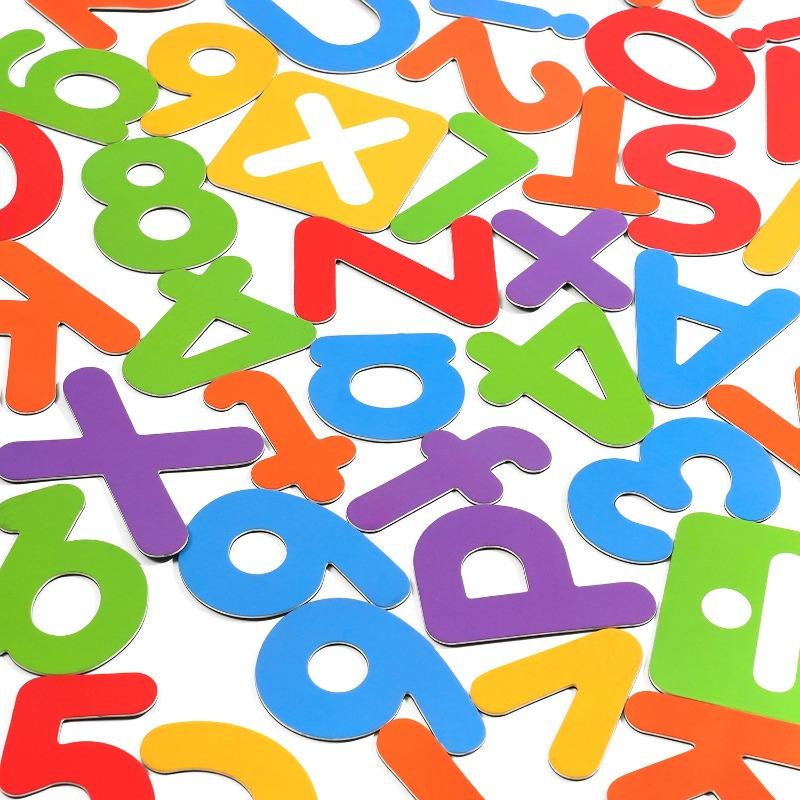Flexible Magnetic Fridge Stickers DIY Colorful Letters Numbers Educational Teaching Tools Preschool Kids Learning Spelling Math