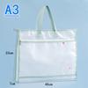 A3 A4 Project Bag Large File Bag for Quilting Craft Storage Bag Transparent Grid Mesh Zipper Drawing Sketch Storage Bags