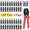 600/400/200/100/40/20/10Pcs Solar Connectors PV Plugs 1000V 30A Solar Panel Connector Kit Available for PV/MC Cables 2.5/4/6mm²
