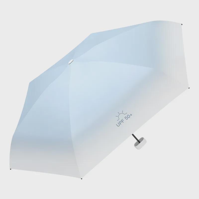Compact 50% Folding Women's Sun and Rain Umbrella - Anti-UV, Gradient Mini Sunshade