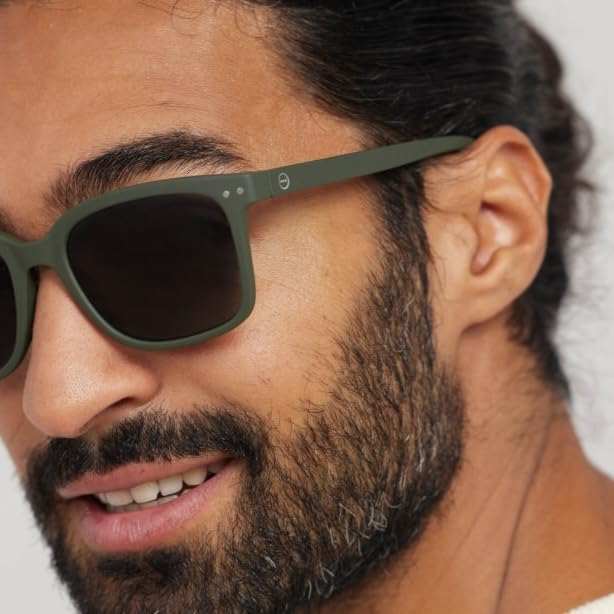 Sunglasses Model Square [Izipij] #E (Khaki/Gray)