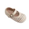 XSHX "Retro-Geflecht" Mädchen Mary Jane Sandalen mit Aussparungen Flacher Einstieg Frühling und Sommer Atmungsaktiv Baotou [Wenzhou Schuhe]