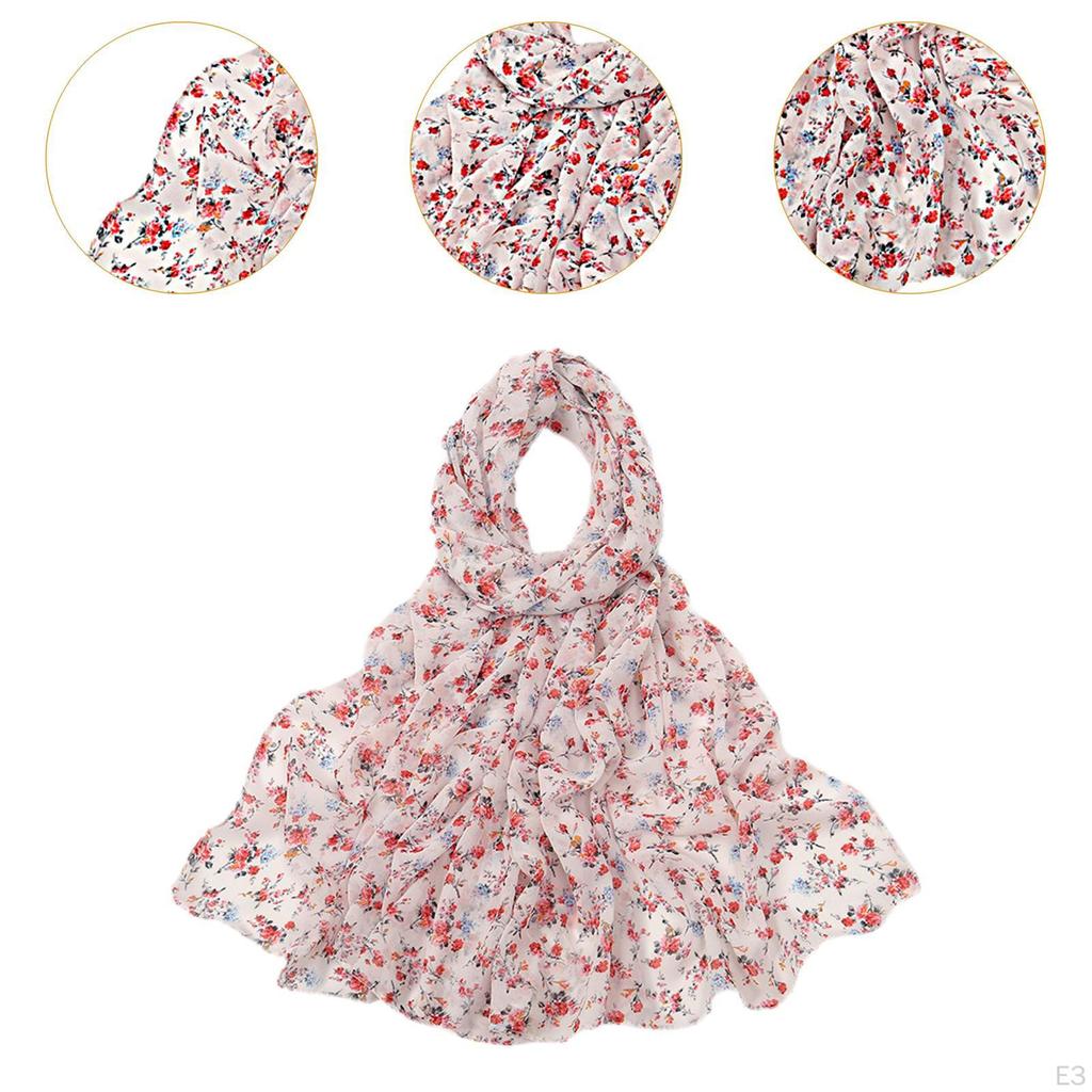 Chiffon Scarf Elegant Fashion Long Neck for Ladies Women Mom Gift