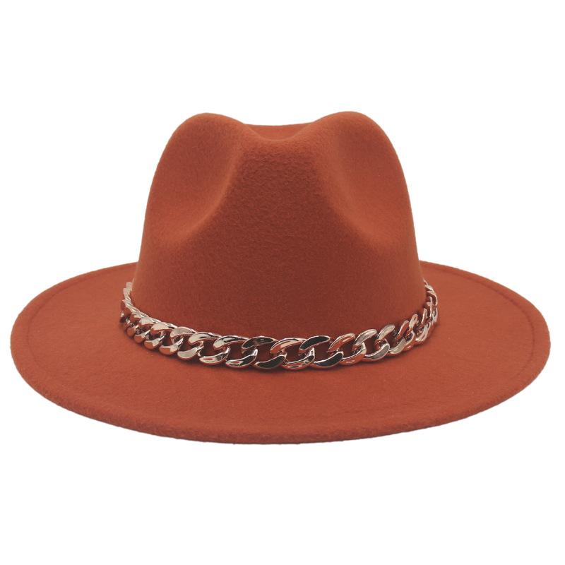 Acrylic Chain Men'S And Women'S Multi-Colored Stage Hat Woolen Felt Hat Jazz Top Hat Hat