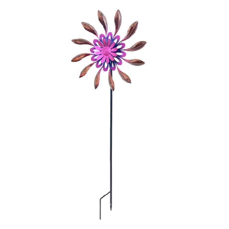 Decorative Metal Wind Spinner Windmill Sculpture Suitable For Lawn Landscape Outdoor Gardens Rotating Art Yard Sculpture