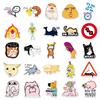 50 Trendy Waterproof Meme Graffiti Stickers: Cartoon Decorations for Skateboards, Bikes, and Thermos Cups
