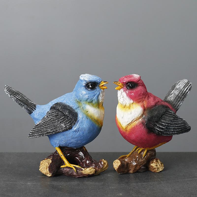New Resin Bird Handicraft Ornament Garden Courtyard Statue Micro Landscape Ornament Ornament