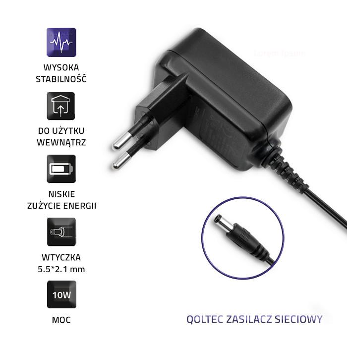 Qoltec Zasilacz Wtyczkowy 10W | 5V | 2A | 5.5*2.1