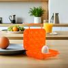 12-Egg Plastic Egg Storage Container Portable Folding Design with Locking Cover Handle for Outdoor Camping Picnic Kitchen