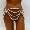New Waist Chain Pure Desire Sexy Accessories, Body Chain Imitation Pearl Hollow Multi-layer Fringed Waist Chain