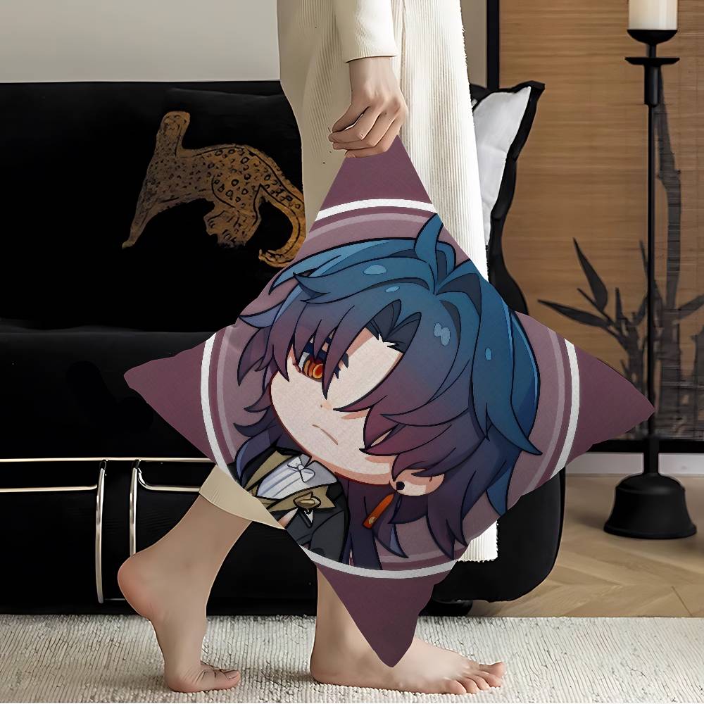 Honkai Star Rail Character Blade Cushion Cover Polyester Sofa Cushions Decorative Throw Pillows Home Decoration Pillowcover