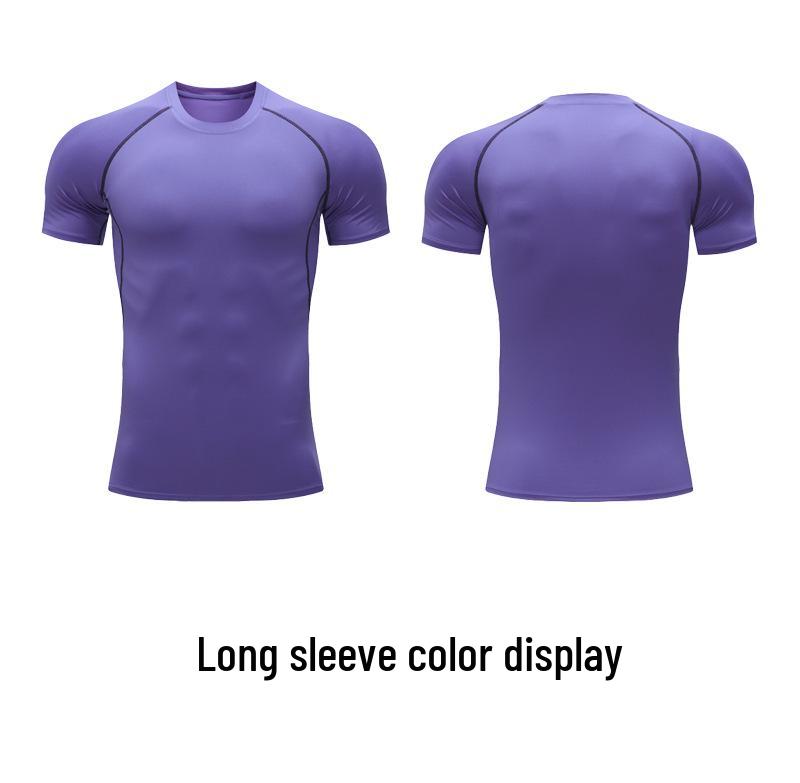 Herren PRO Hochelastische Schnelltrocknende Sport-Tights: Lang- & Kurzarm-Oberteile für Laufen, Fitness, Basketball