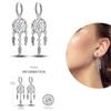 Silver Plated Women Hoop Earrings Fashion Pendientes Gift for Female Girl Sparkling Pave CZ U Heart Shape Star Moon Earring