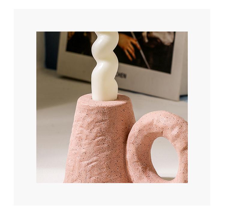 Retro Ceramic Candle Holder - Creative Candlestick for Home Decor, Desktop, and Soft Decoration in INS Style