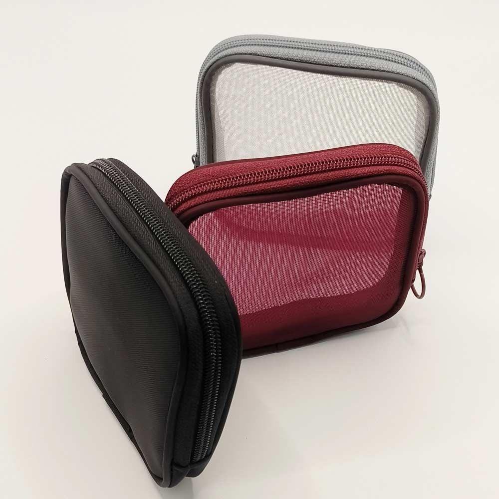 Zipper Design Mesh Storage Bag Mesh Lipstick Cosmetic Pouch High Quality Makeup Bag