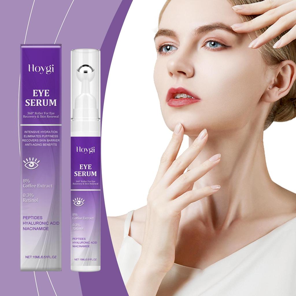 Hoygi eye essence moisturizes and gently reduces fine lines around the eyes, lifts the skin, eye massage care essence