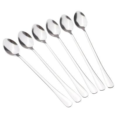 Kávová lyžička z nehrdzavejúcej ocele s dlhou rukoväťou, lyžička na zmrzlinu, dezert, čaj, na piknik, kuchynské doplnky, lyžička, kávová zrnko