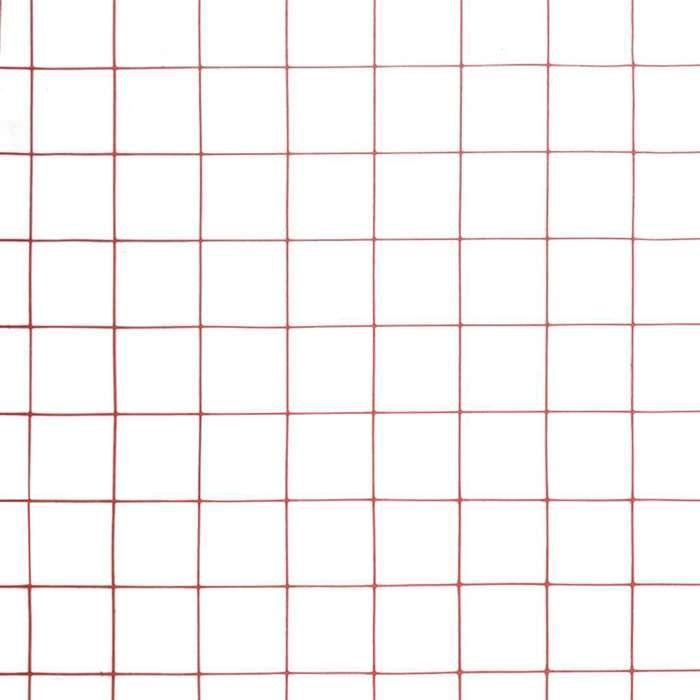 VidaXL Grillage Métal Acier Revêtement PVC 10x1 m Carré Rouge Clôture Jardin 143661