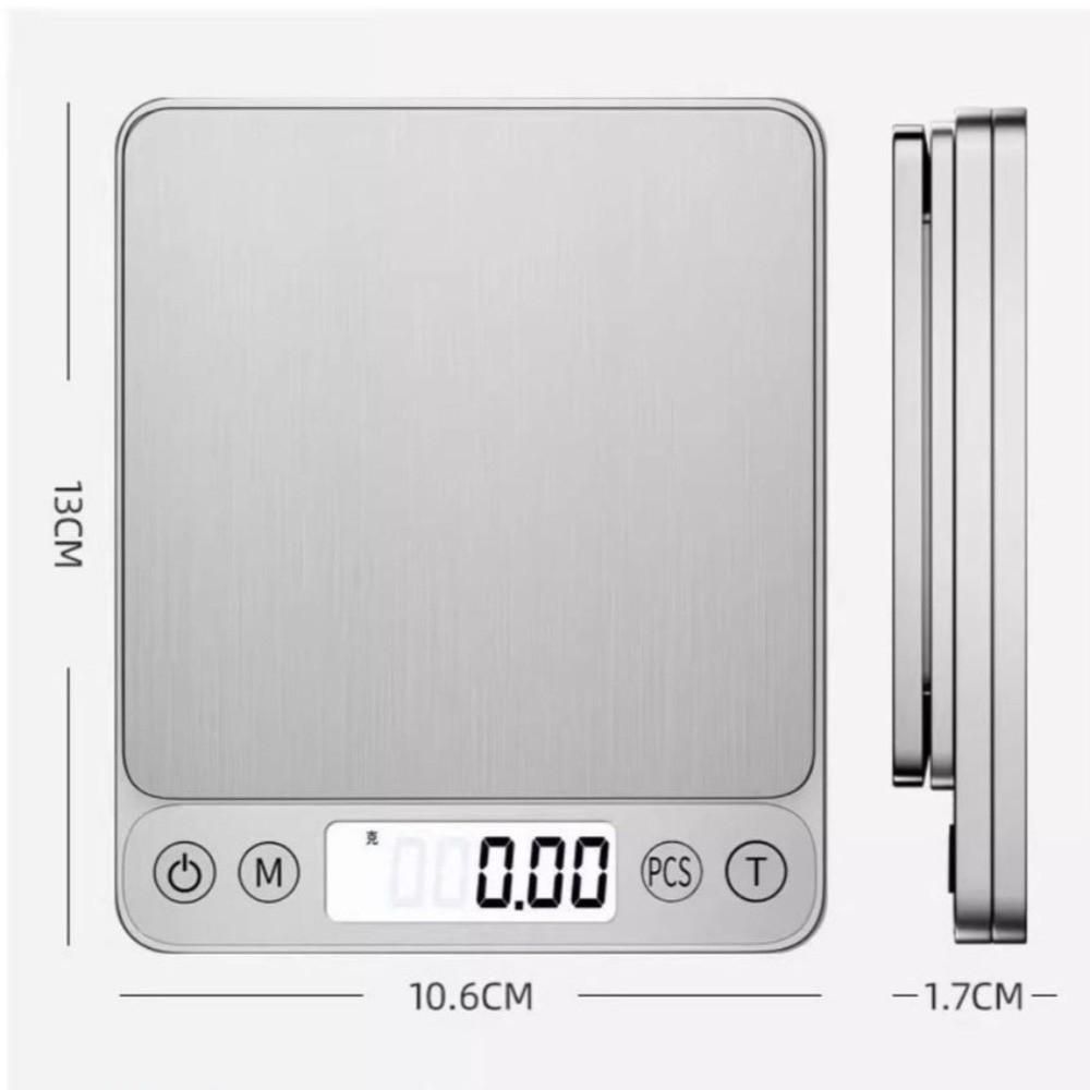 Stainless Steel Digital Kitchen Scale LCD Display Coffee Balance Scale  For Diet Tracking