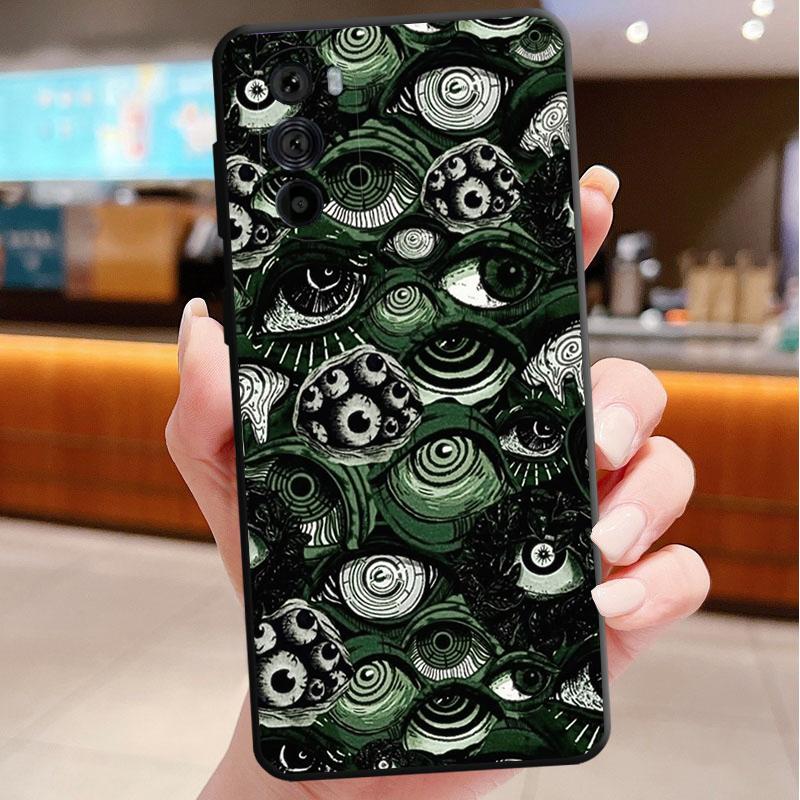 Trippy Blue Alien Eyes Phone Case For Motorola Edge 60 50 40 Pro 60 50 40 30 Ultra Neo Fusion Moto G Play G Stylus G Carcasas